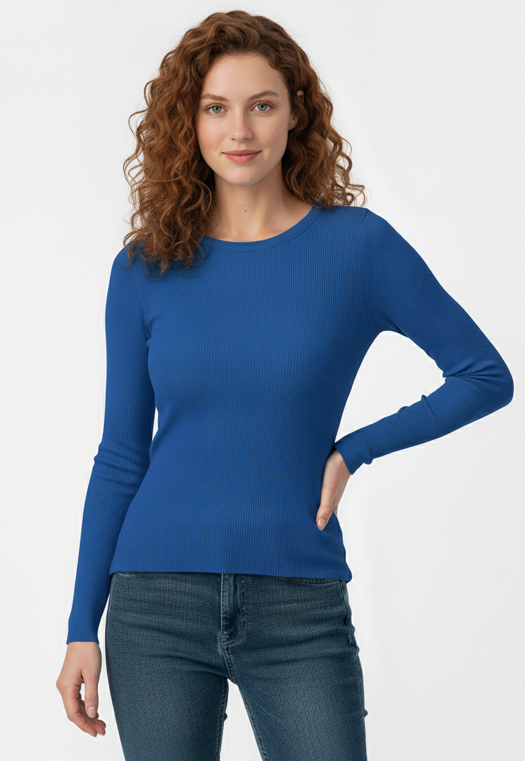 Full Lenght Rib-knit Shirt