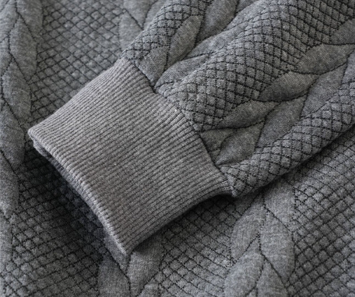 Cable Knit Zip-Collar Sweater