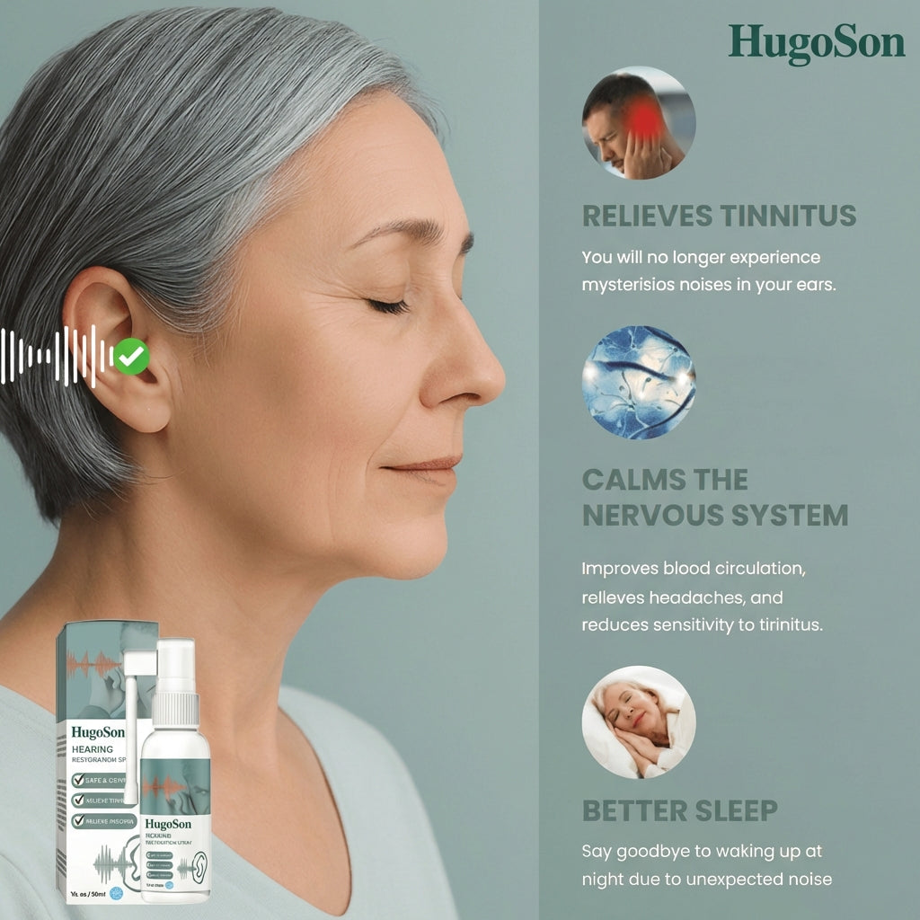 HugoSon™ | Restore hearing and reduce tinnitus by up to 94% within the first week!