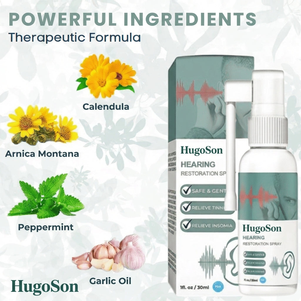 HugoSon™ | Restore hearing and reduce tinnitus by up to 94% within the first week!