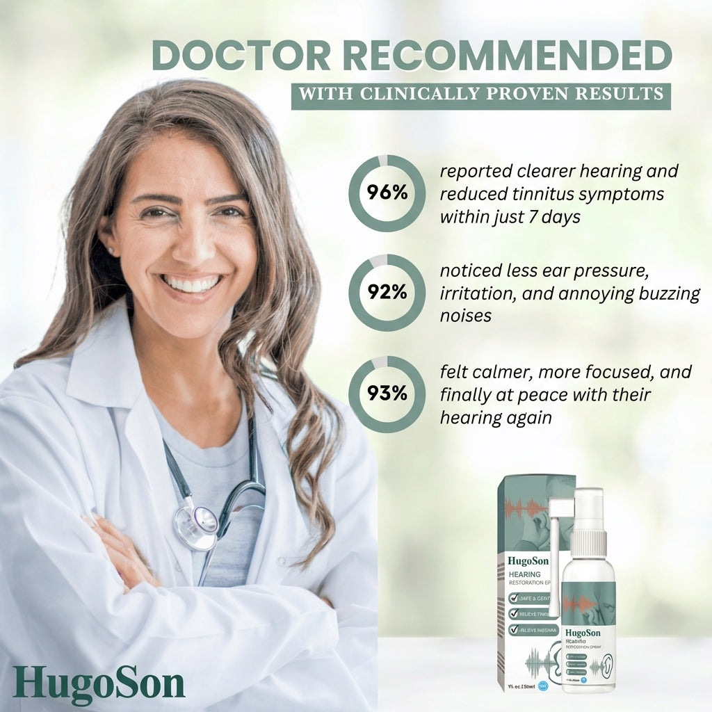 HugoSon™ | Restore hearing and reduce tinnitus by up to 94% within the first week!