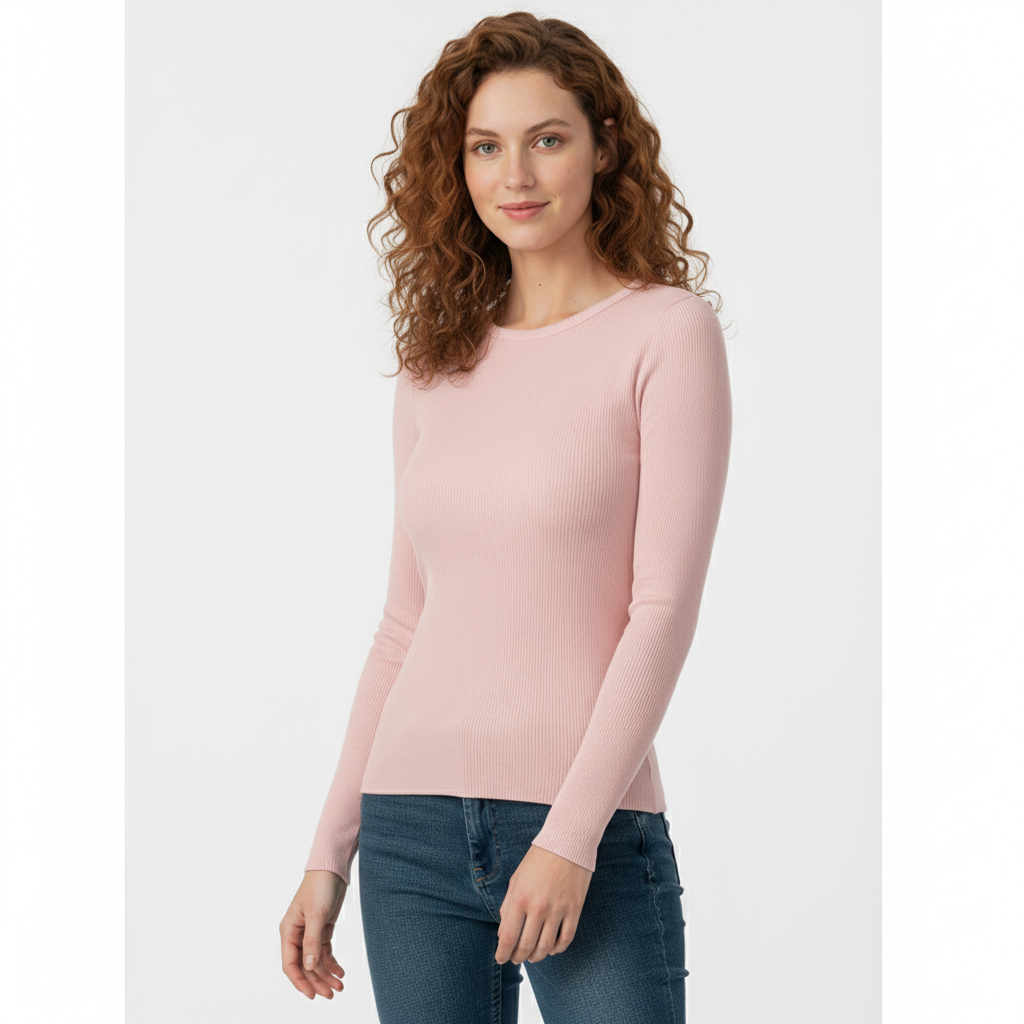 Full Lenght Rib-knit Shirt